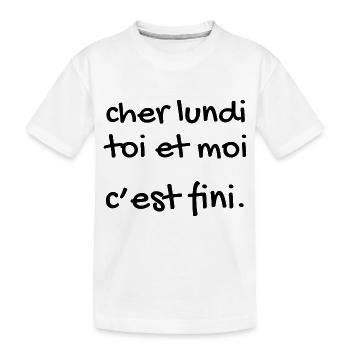 cher lundi - T-shirt bio Premium Enfant - blanc - Devant