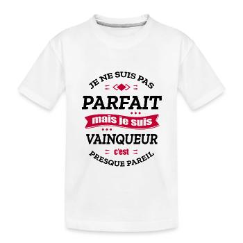VAINQUEUR PARFAIT - PRENOM VAINQUEUR - T-shirt bio Premium Enfant - blanc - Devant