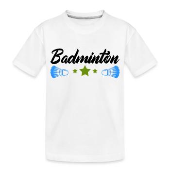 badminton - T-shirt bio Premium Enfant - blanc - Devant
