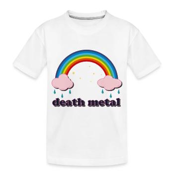 Death Metal Rainbow - Kids' Premium Organic T-Shirt - white - Front