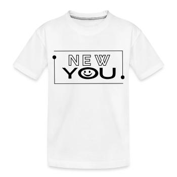 new you - Kids' Premium Organic T-Shirt - white - Front
