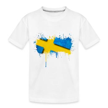 Sweden Flaka Swedish-speaking Swedish Swedish Nordic - Kids' Premium Organic T-Shirt - white - Front
