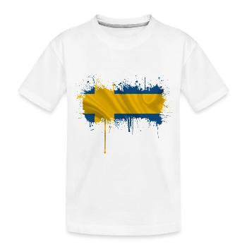 Sweden Flaka Swedish-speaking Swedish Swedish Nordic - Kids' Premium Organic T-Shirt - white - Front