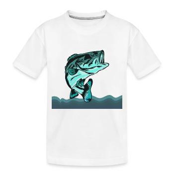 fisch, fisch, angeln, see, meer, angeln, fauna, exotisch - Kinder Premium Bio T-Shirt - Weiß - Vorne