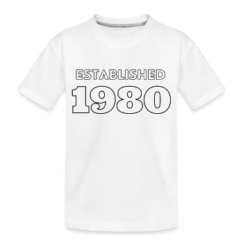 Established 1980 - Feier dein Geburtsjahr - Kinder Premium Bio T-Shirt - Weiß - Vorne