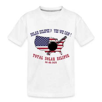 Total Solar Eclipse 2024 - Kids' Premium Organic T-Shirt - white - Front