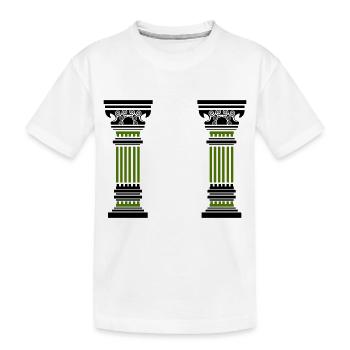 antike säule 2 - Kinder Premium Bio T-Shirt - Weiß - Vorne