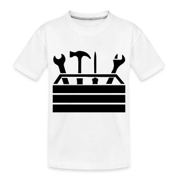 Boîte à outils de l’atelier 1 - T-shirt bio Premium Enfant - blanc - Devant