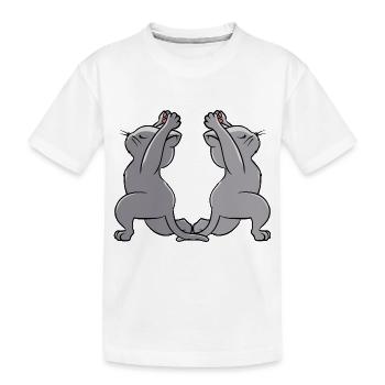 Yoga Chats Yogi Cat - T-shirt bio Premium Enfant - blanc - Devant