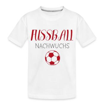FUßBALL NACHWUCHS - Kinder Premium Bio T-Shirt - Weiß - Vorne