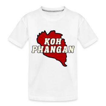 Koh Phangan Insel Karte rot - Kinder Premium Bio T-Shirt - Weiß - Vorne