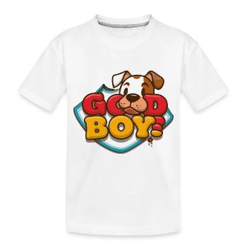 GOOD BOY - Kids' Premium Organic T-Shirt - white - Front