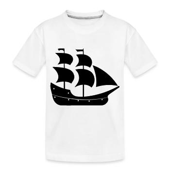 Bateau pirate - T-shirt bio Premium Enfant - blanc - Devant