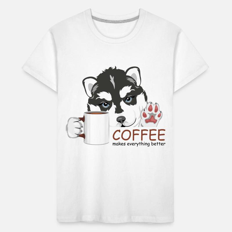 Coffee makes everything better Kids' Premium Organic T-Shirt