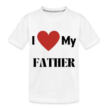 J’AIME MON PÈRE - T-shirt bio Premium Enfant - blanc - Devant