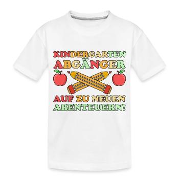 1 classe écolier rentrée scolaire Maternelle Kita E - T-shirt bio Premium Enfant - blanc - Devant