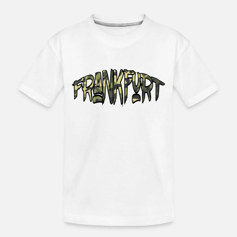 Frankfurt Camouflage - Kinder Premium Bio T-Shirt - Weiß