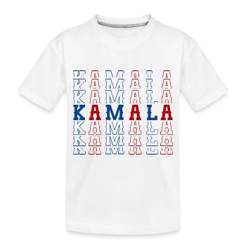 KAMALA HARRIS America - Kids' Premium Organic T-Shirt - white - Front