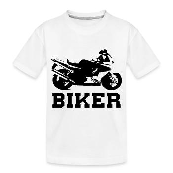 Mottorrad Biker - Kids' Premium Organic T-Shirt - white - Front