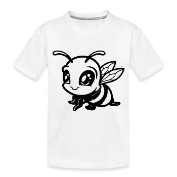 biene hummel comic - Kinder Premium Bio T-Shirt - Weiß - Vorne