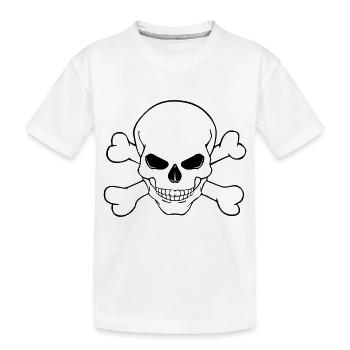 Skull - Kinder Premium Bio T-Shirt - Weiß - Vorne