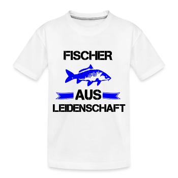 Fishermen with passion - Kids' Premium Organic T-Shirt - white - Front