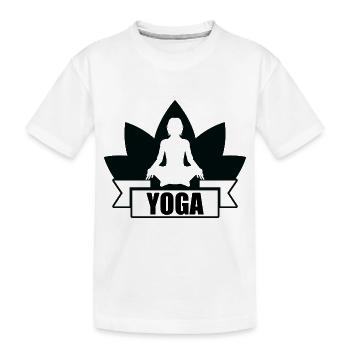 Yoga Meditation Spa Namaste - Kinder Premium Bio T-Shirt - Weiß - Vorne