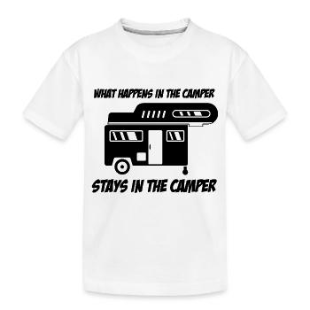 Camping Motorhome Caravan Attitude to Life - Kids' Premium Organic T-Shirt - white - Front