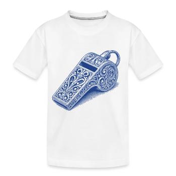 Whistle - Kids' Premium Organic T-Shirt - white - Front