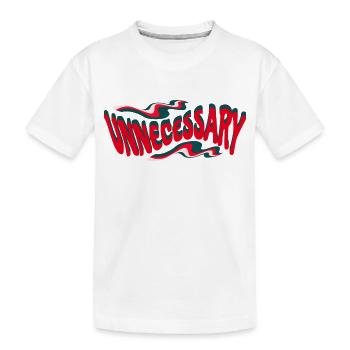 Texte de déclaration rétro inutile - T-shirt bio Premium Enfant - blanc - Devant