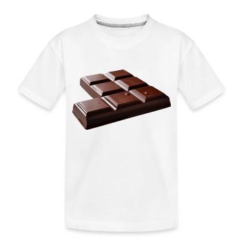 Chocolat - T-shirt bio Premium Enfant - blanc - Devant