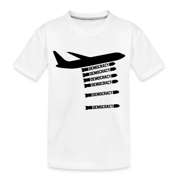 Democracy Freedom Bomb - Kids' Premium Organic T-Shirt - white - Front