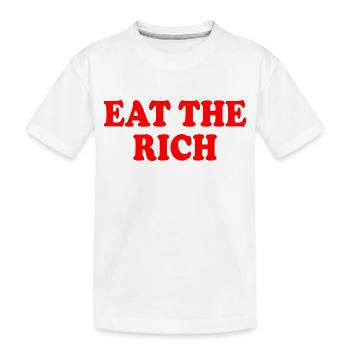Eat the rich - Kinder Premium Bio T-Shirt - Weiß - Vorne