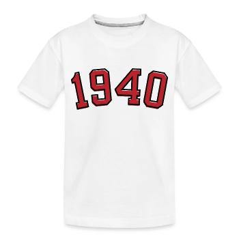 Year of birth sport 1940 - Kids' Premium Organic T-Shirt - white - Front