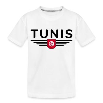 Tunis Design – For Capital City Lovers - Kids' Premium Organic T-Shirt - white - Front