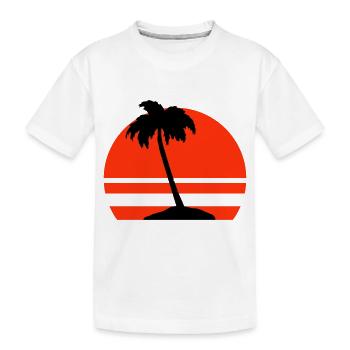 Palm Island - Kids' Premium Organic T-Shirt - white - Front