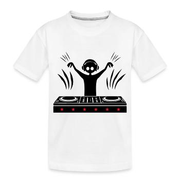 DJ Platines Disc Jockey - T-shirt bio Premium Enfant - blanc - Devant