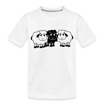 Schwarzes Schaf 3 Freunde Team Crew Schäfchen Süß - Kinder Premium Bio T-Shirt - Weiß - Vorne