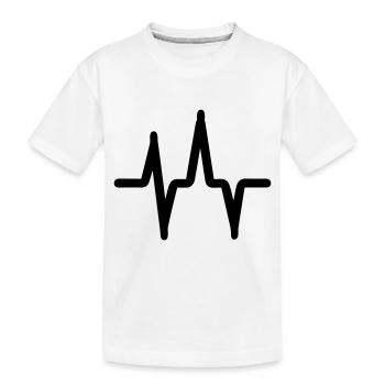Heartbeat - Kids' Premium Organic T-Shirt - white - Front