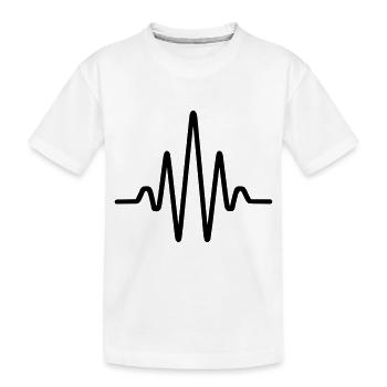 Pulse, heartbeat - Kids' Premium Organic T-Shirt - white - Front