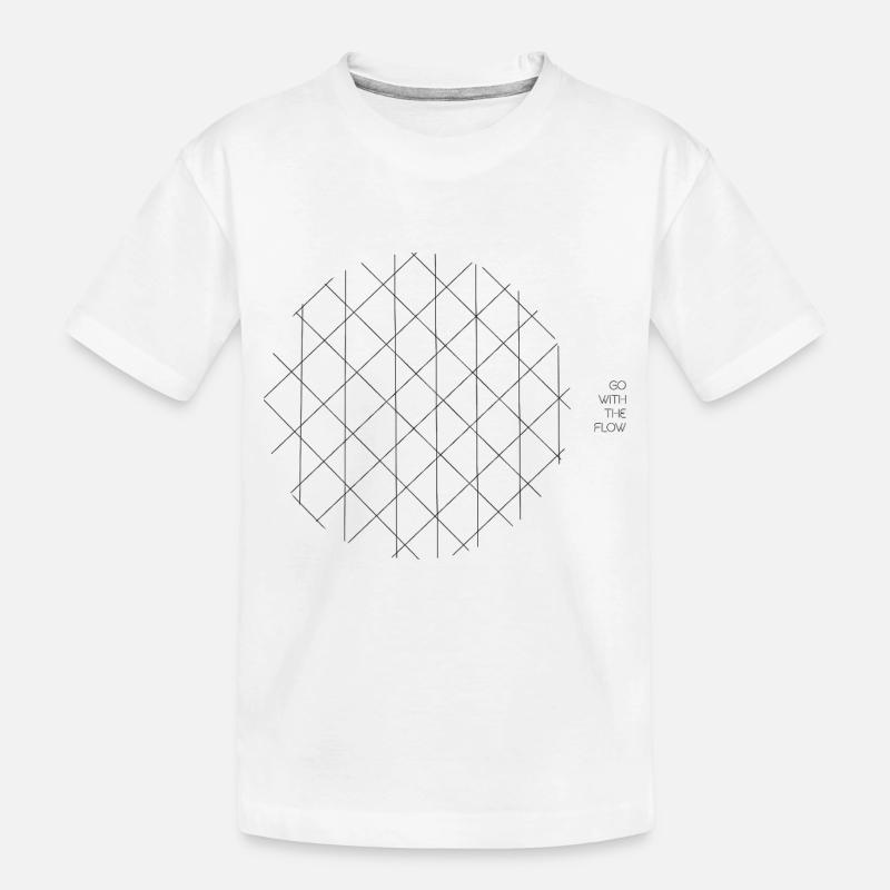 Linien - Kinder Premium Bio T-Shirt - Weiß