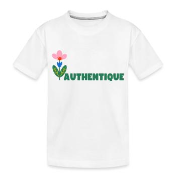 AUTHENTIQUE - Marque de vêtements bio engagée - T-shirt bio Premium Enfant - blanc - Devant