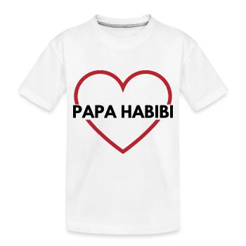 Papa habibi - Papa der Liebe - Kinder Premium Bio T-Shirt - Weiß - Vorne
