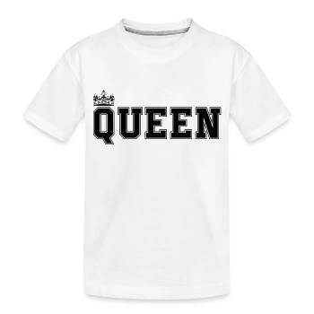 queen - Kids' Premium Organic T-Shirt - white - Front