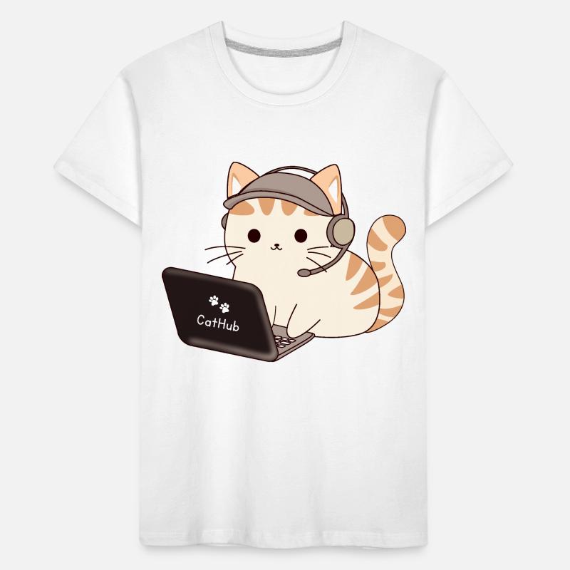cat programmer Kinder Premium Bio T-Shirt