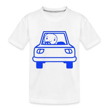 Bird Driving Car Driver Driving License Mobile - Kids' Premium Organic T-Shirt - white - Front