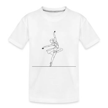 Ballet dancer - art line - Kids' Premium Organic T-Shirt - white - Front