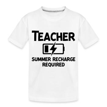 Recharge d’été pour les enseignants - T-shirt bio Premium Enfant - blanc - Devant