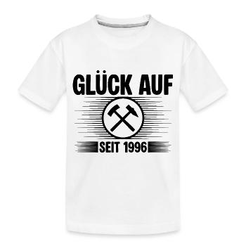 Glueck auf seit 1996 - Kinder Premium Bio T-Shirt - Weiß - Vorne
