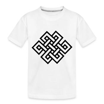 endless_knot_1c - Kinder Premium Bio T-Shirt - Weiß - Vorne